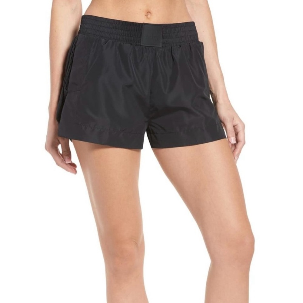 IVY PARK Black Side Mesh Panel Lightweight High Waisted Active Lounge Shorts M